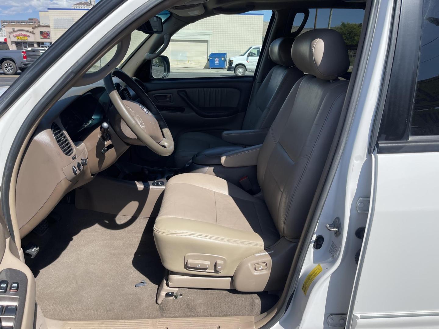 2004 Super White /Tan Toyota Sequoia Limited 4WD (5TDBT48A54S) with an 4.7L V8 DOHC 32V engine, 4-Speed Automatic Overdrive transmission, located at 801 South State Street, Salt Lake City, UT, 84111, (801) 328-0098, 40.751953, -111.888206 - Clean title! Nice 4x4 Sequoia in great condition for the year, make and miles. This Sequoia has been taken care of and maintained very well! Has passed inspections by our mechanic and approved for up to a 3 month up to 5 year warranty that covers every major part bumper to bumper. Features: Leather - Photo#9