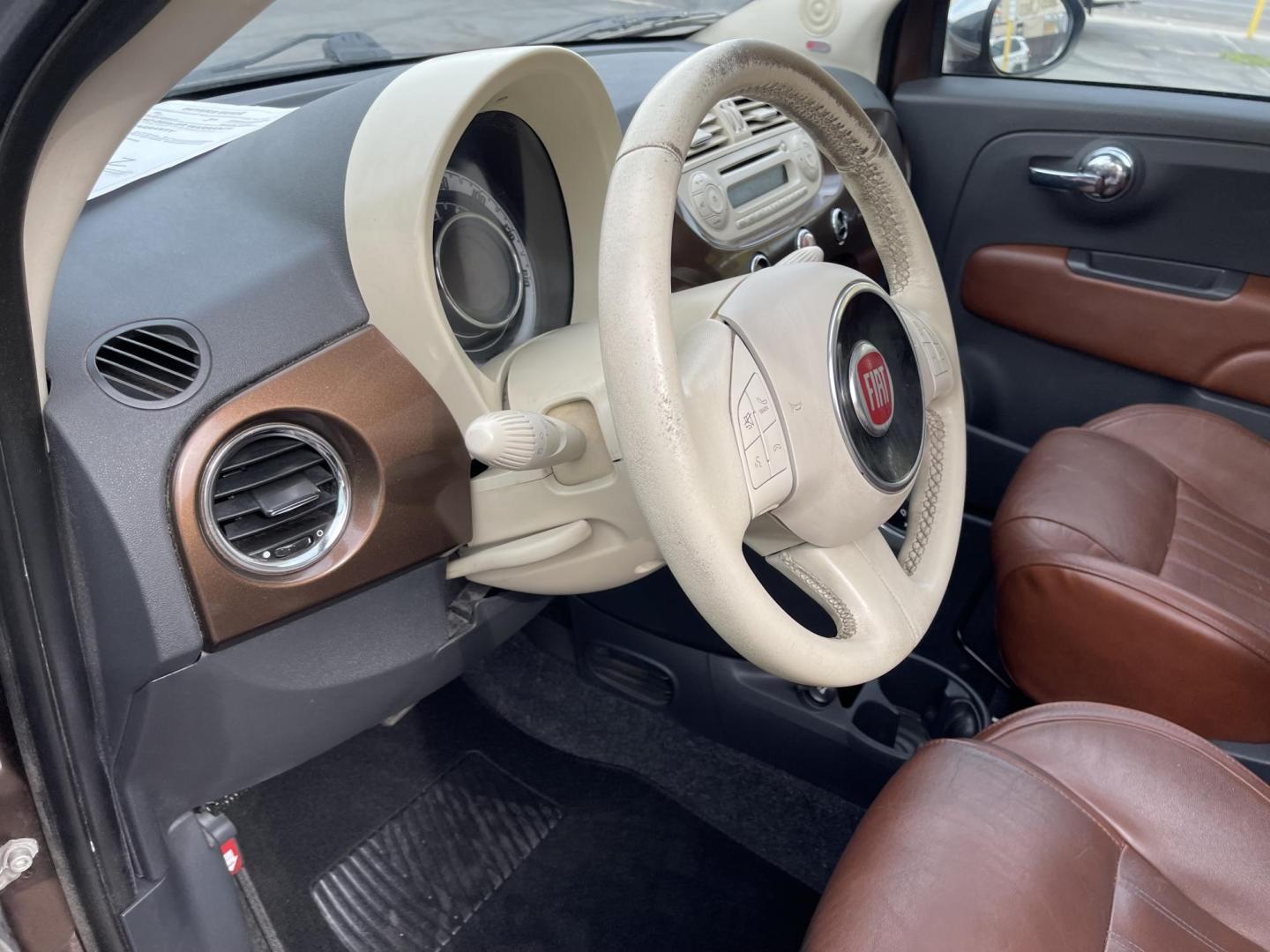 2013 Bamboo Pearl /BROWN Fiat 500 Lounge Hatchback (3C3CFFCR9DT) with an 1.4L L4 engine, 6-Speed Automatic transmission, located at 801 South State Street, Salt Lake City, UT, 84111, (801) 328-0098, 40.751953, -111.888206 - Clean title! No accidents on Carfax! Carfax shows only 2 owners no accidents clean title! Vehicle has been maintained and cared for Carfax show 16 maintenance service records that includes oil changes and maintenance. This has passed all inspections certifications and approved for up to a 5 year war - Photo#17