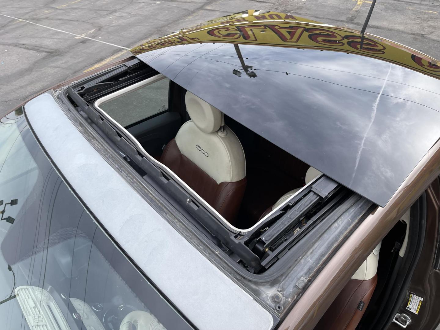 2013 Bamboo Pearl /BROWN Fiat 500 Lounge Hatchback (3C3CFFCR9DT) with an 1.4L L4 engine, 6-Speed Automatic transmission, located at 801 South State Street, Salt Lake City, UT, 84111, (801) 328-0098, 40.751953, -111.888206 - Clean title! No accidents on Carfax! Carfax shows only 2 owners no accidents clean title! Vehicle has been maintained and cared for Carfax show 16 maintenance service records that includes oil changes and maintenance. This has passed all inspections certifications and approved for up to a 5 year war - Photo#19