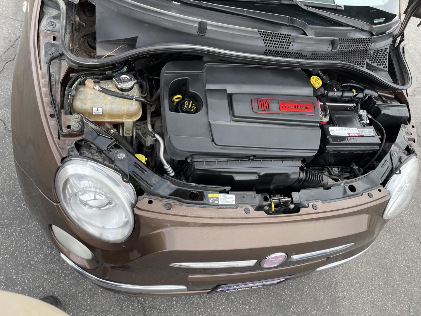 2013 Bamboo Pearl /BROWN Fiat 500 Lounge Hatchback (3C3CFFCR9DT) with an 1.4L L4 engine, 6-Speed Automatic transmission, located at 801 South State Street, Salt Lake City, UT, 84111, (801) 328-0098, 40.751953, -111.888206 - Clean title! No accidents on Carfax! Carfax shows only 2 owners no accidents clean title! Vehicle has been maintained and cared for Carfax show 16 maintenance service records that includes oil changes and maintenance. This has passed all inspections certifications and approved for up to a 5 year war - Photo#20