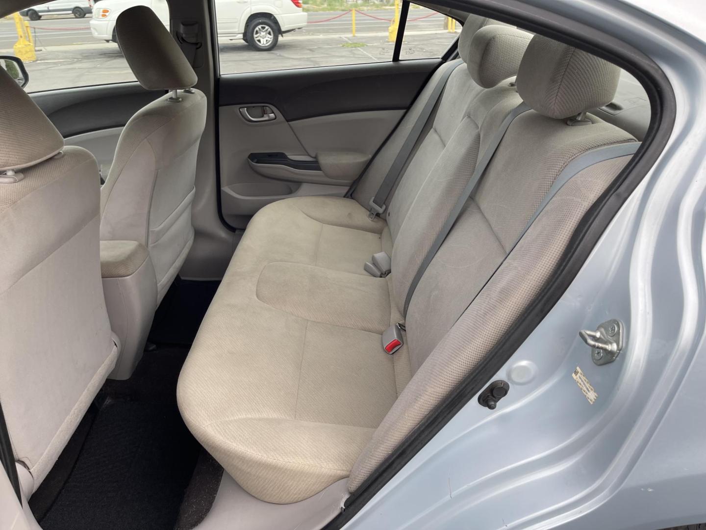2012 Satin Silver Metallic /Gray Honda Civic LX Sedan 5-Speed AT (19XFB2F5XCE) with an 1.8L L4 SOHC 16V engine, 5-Speed Automatic transmission, located at 801 South State Street, Salt Lake City, UT, 84111, (801) 328-0098, 40.751953, -111.888206 - Clean title!!! No accidents on Carfax history report! Vehicle has been very well taken care of and maintained Carfax shows this vehicle has been serviced 25 times that includes oil changes and regular maintenance that has been performed. Great gas saver this 2012 Honda Civic LX with a 1.8L engine g - Photo#13