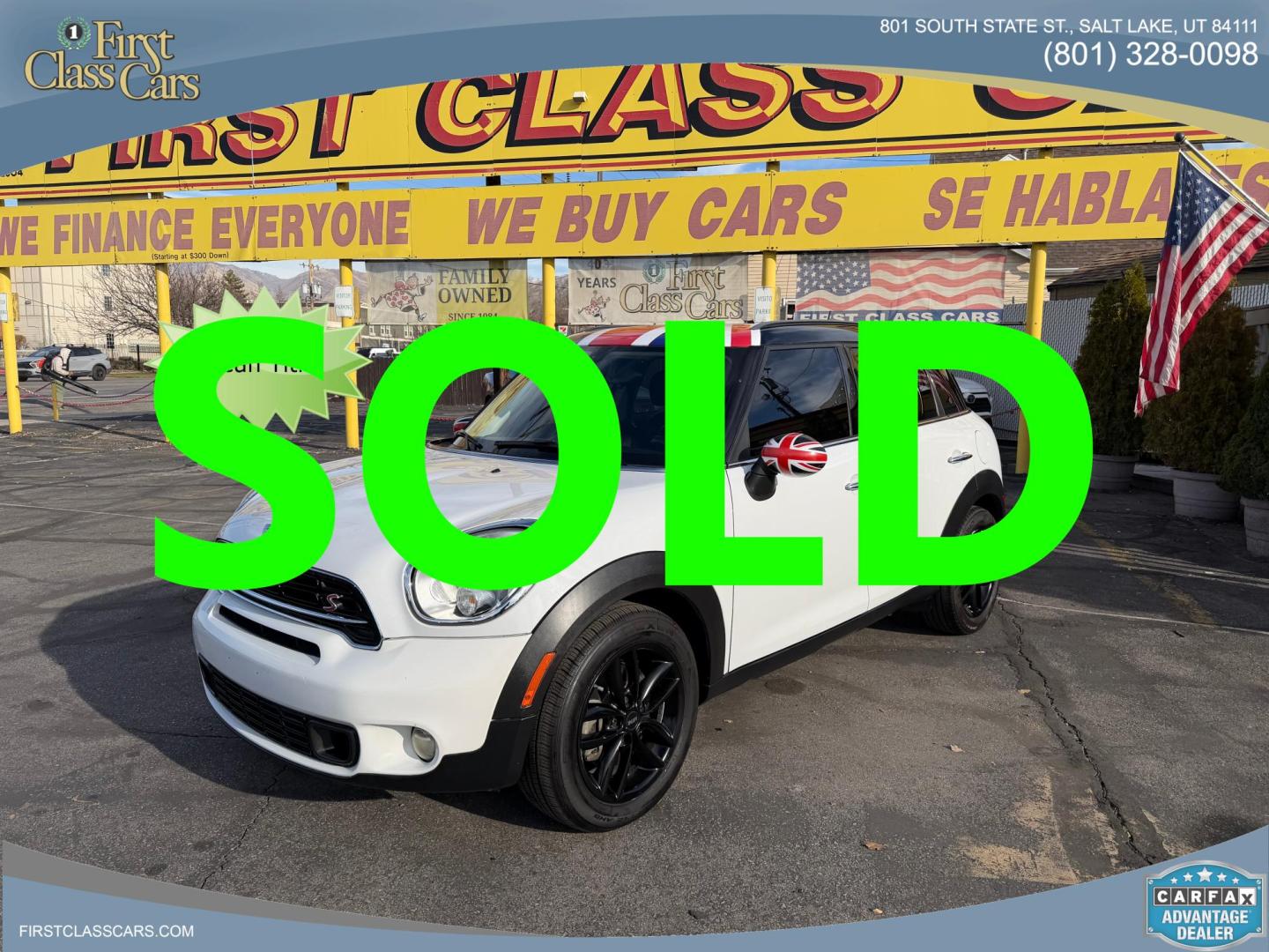 2015 Super White /Black Mini Countryman S (WMWZC3C57FW) with an 1.6L L4 DOHC 16V TURBO engine, Automatic transmission, located at 801 South State Street, Salt Lake City, UT, 84111, (801) 328-0098, 40.751953, -111.888206 - Clean title! Immaculate condition! Hard to find in this great condition as this one. Fully loaded nice car great on gas! Features: Countryman S package, Alloy wheels, leather seats, heated seats, automatic, power windows, power locks, power mirrors, low miles, gas saver, great fuel economy, newer - Photo#0