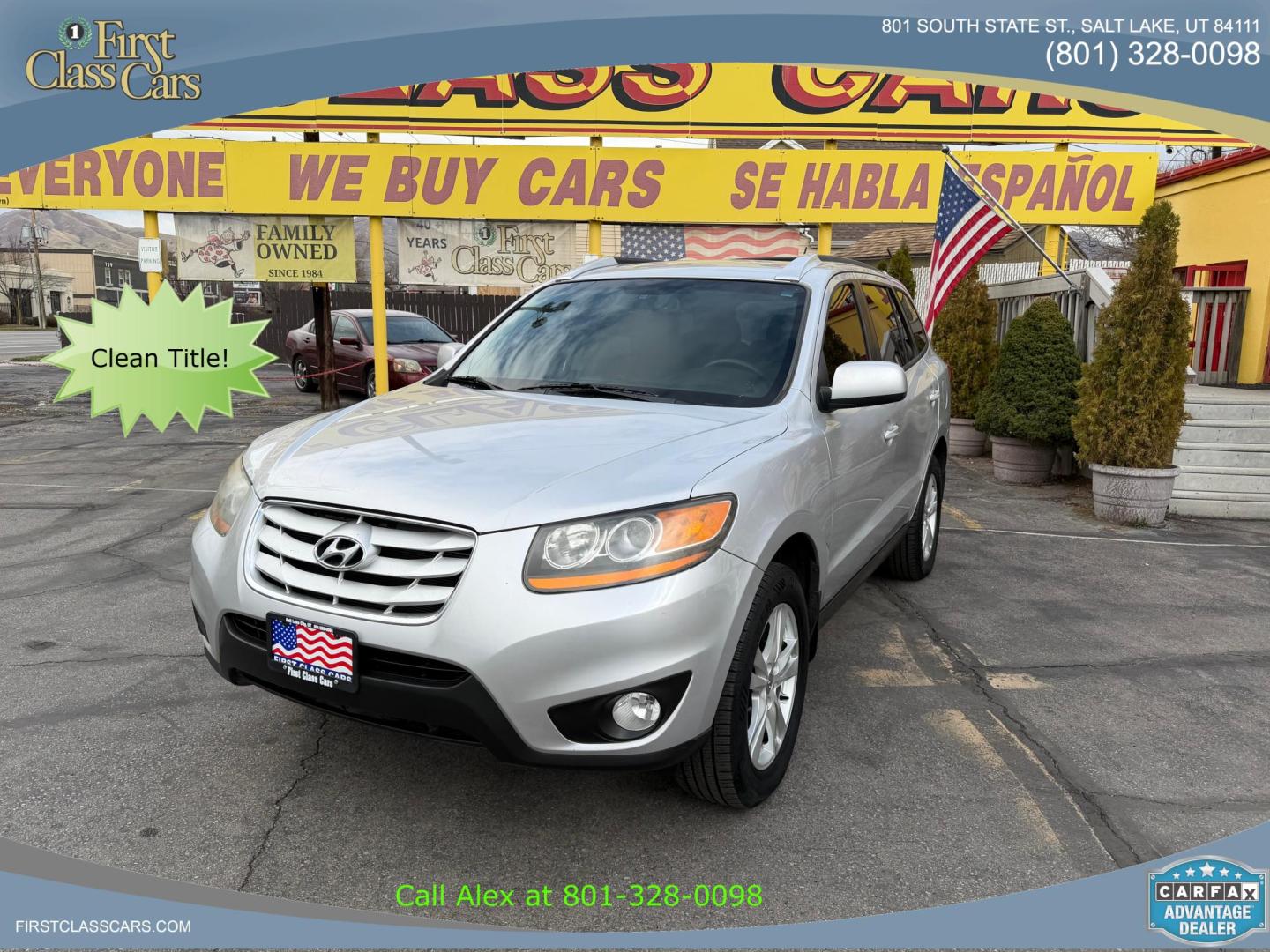 2011 Silver Sky Metallic /Gray Hyundai Santa Fe SE 3.5 FWD (5XYZH4AGXBG) with an 3.5L V6 DOHC 24V engine, 6-Speed Automatic transmission, located at 801 South State Street, Salt Lake City, UT, 84111, (801) 328-0098, 40.751953, -111.888206 - Clean title! 1 Owner hard to find! Immaculate condition inside and out. Has passed all inspections and approved for up to a 5 year extended warranty that covers motor, transmission and powertrain protection for up to 5 years can be added on at time of sale. Features: ABS Brakes, Air Conditioning, - Photo#0