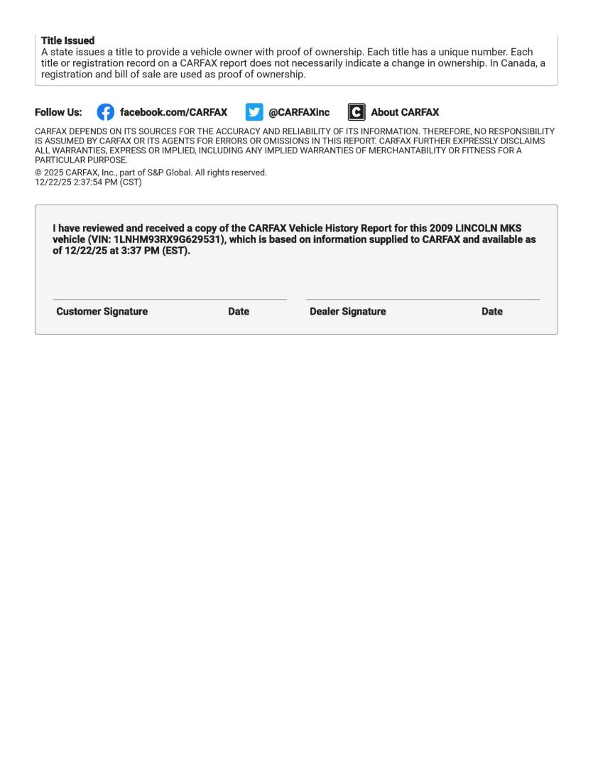 2009 Super White /Tan Lincoln MKS FWD (1LNHM93RX9G) with an 3.7L V6 DOHC 24V engine, 6-Speed Automatic Overdrive transmission, located at 801 South State Street, Salt Lake City, UT, 84111, (801) 328-0098, 40.751953, -111.888206 - Clean title! No accidents on the Carfax history report. Carfax shows regular maintenance and service has been performed. Approved for up to a 5 year extended warranty that can be purchased in addition to the vehicle. Has passed all vehicle inspections and approved for up an extended warranty plan th - Photo#39