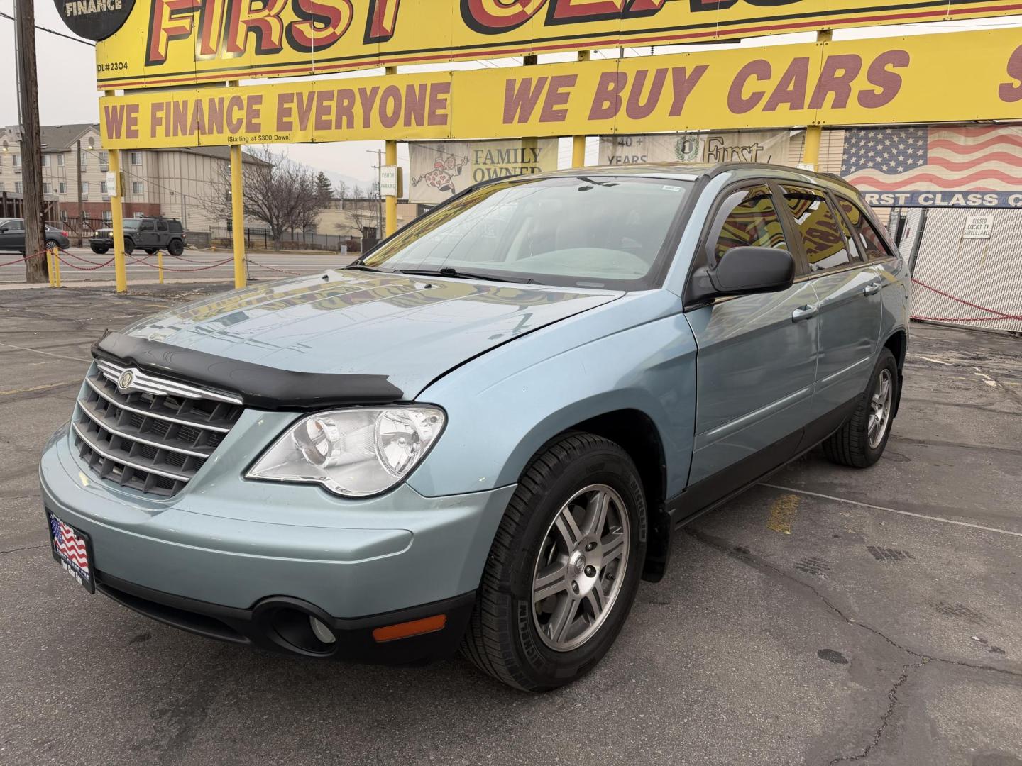 2008 French Blue Metallic /Tan Chrysler Pacifica Touring AWD (2A8GF68X78R) with an 4.0L V6 SOHC 24V engine, 6-Speed Automatic Overdrive transmission, located at 801 South State Street, Salt Lake City, UT, 84111, (801) 328-0098, 40.751953, -111.888206 - Excellent condition inside and out! Clean title! Must see affordable all wheel drive SUV in excellent condition inside and out! Loaded with lots of extras! Features: 4WD/AWD, ABS Brakes, Air Conditioning, Alloy Wheels, AM/FM Stereo, Automatic Transmission, Auxiliary Audio Input, CD Audio, Cruise C - Photo#1