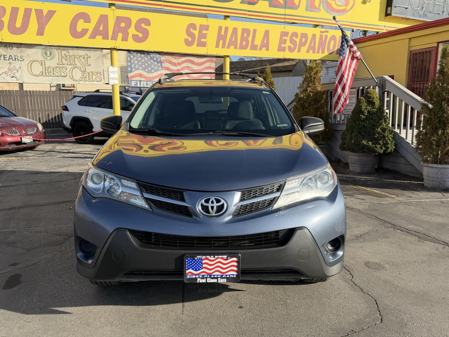 2014 Bluestone Metallic /Black Toyota RAV4 LE AWD (JTMBFREV9ED) with an 2.5L L4 DOHC 16V engine, 6-Speed Automatic transmission, located at 801 South State Street, Salt Lake City, UT, 84111, (801) 328-0098, 40.751953, -111.888206 - Clean title! Great condition inside and out runs great! Good affordable Toyota SUV with AWD (all wheel drive) hard to find in this price range!!! You can buy a 3 month 3,000 mile powertrain warranty and up to 1 year 12,000 miles warranty is available! It has passed all inspections and approved for w - Photo#2