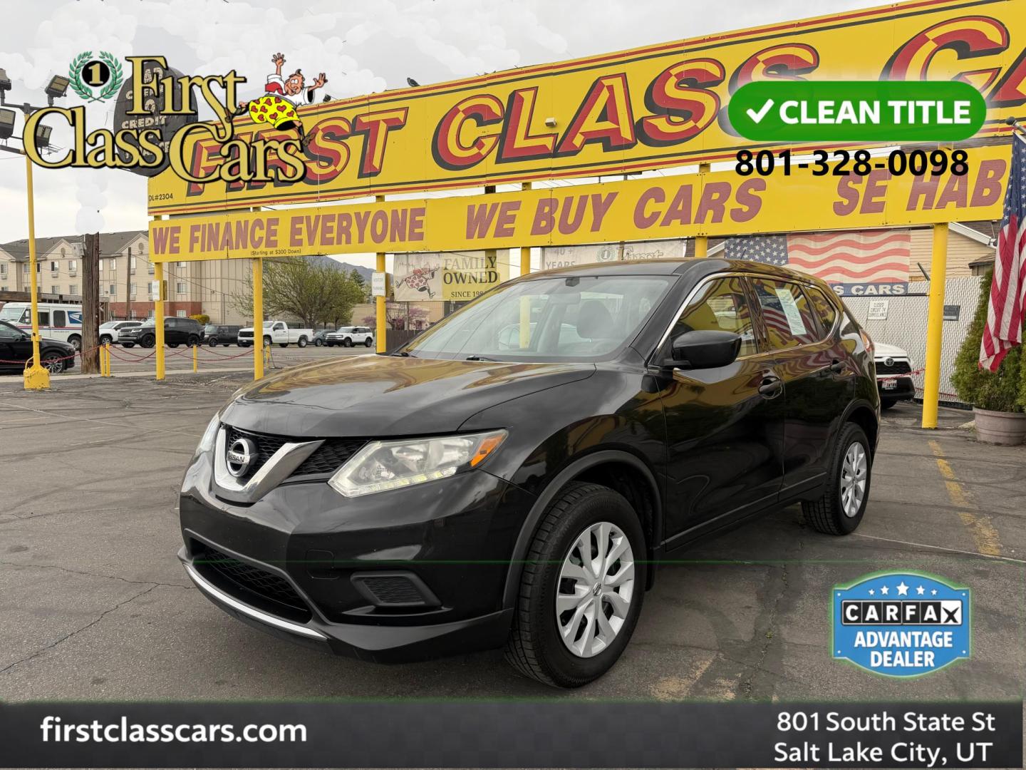 2016 Black /Black Nissan Rogue SV AWD (KNMAT2MV2GP) with an 2.5L L4 DOHC 16V engine, CVT transmission, located at 801 South State Street, Salt Lake City, UT, 84111, (801) 328-0098, 40.751953, -111.888206 - Clean Title!!! Only 2 reported owners on the Carfax history report! Must see in great shape for the year, make and miles. Passed all inspections certifications and has been approved for up to a 5 year bumper to bumper warranty through Protective that give you peace of mind and covered in all 50 stat - Photo#0