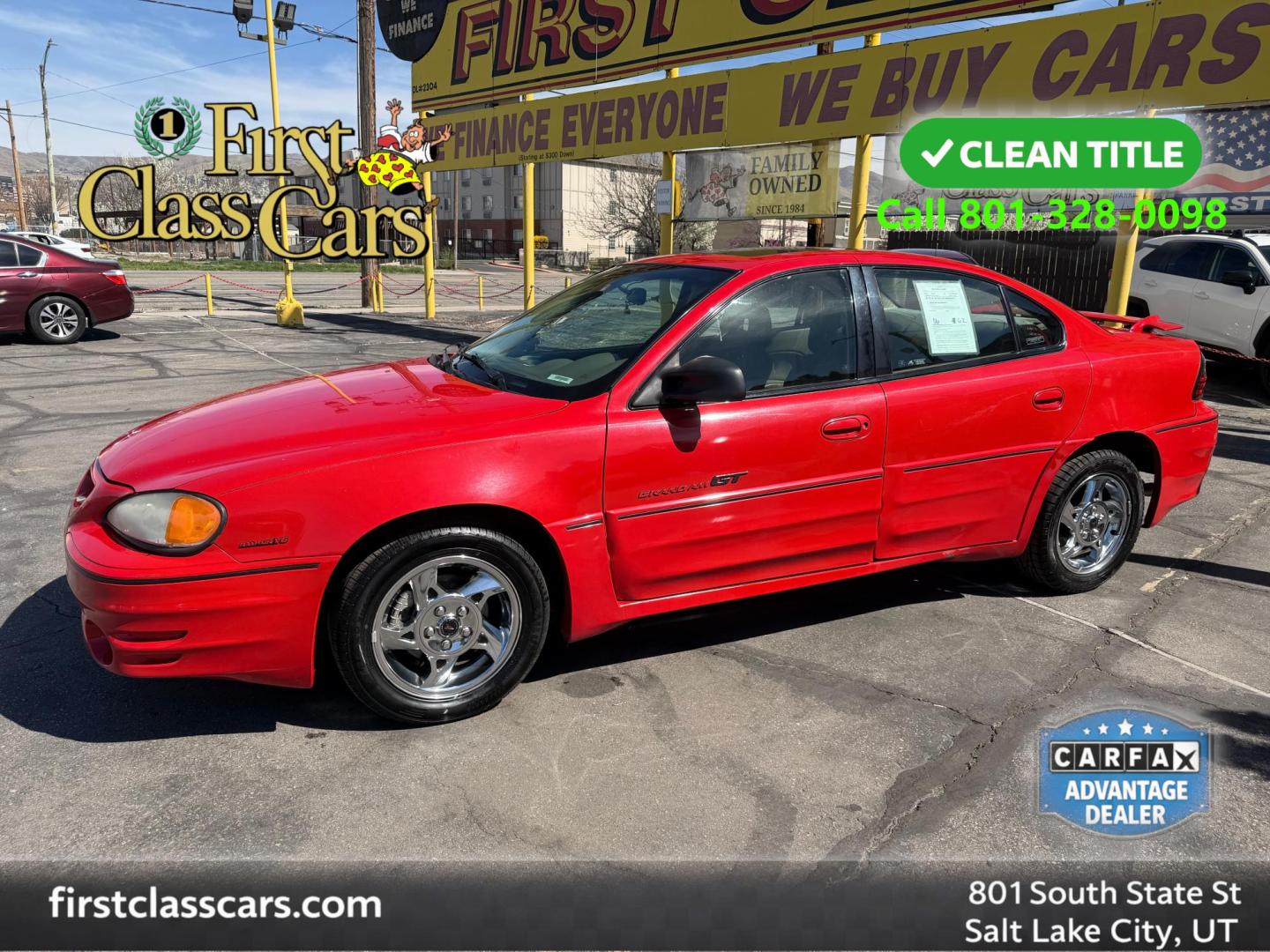 2002 Rallye Red /Black Pontiac Grand AM GT1 sedan (1G2NV52E02C) with an 3.4L V6 OHV 12V engine, 4-Speed Automatic Overdrive transmission, located at 801 South State Street, Salt Lake City, UT, 84111, (801) 328-0098, 40.751953, -111.888206 - Certified Carfax 1-Owner car!!! Clean title! No accidents on Carfax! Immaculate condition inside and out for the year. Hard to find this clean in this condition, vehicle has been meticulously maintained and cared for. Certified for up to a 5 year bumper warranty that can be added onto the vehicle, a - Photo#1