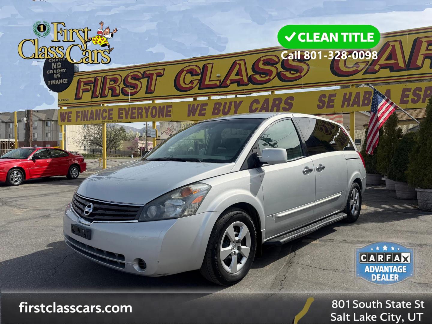 2008 Silver Sky Metallic /Gray Nissan Quest 3.5 (5N1BV28UX8N) with an 3.5L V6 DOHC 24V engine, 5-Speed Automatic transmission, located at 801 South State Street, Salt Lake City, UT, 84111, (801) 328-0098, 40.751953, -111.888206 - Clean title! Affordable family van! Low miles for the year only 138,893 miles that is really low for a 2008. Approved for up to a 5 year extended warranty plan that can be added onto the vehicle. Features: ABS Brakes, Air Conditioning, AM/FM Stereo, Automatic Transmission, Auxiliary Audio Input, C - Photo#0
