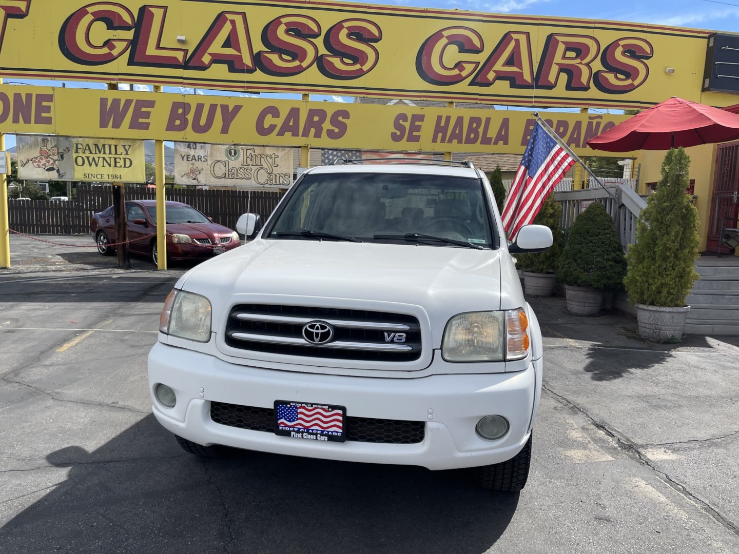 2004 Super White /Tan Toyota Sequoia Limited 4WD (5TDBT44A04S) with an 4.7L V8 DOHC 32V engine, 4-Speed Automatic Overdrive transmission, located at 801 South State Street, Salt Lake City, UT, 84111, (801) 328-0098, 40.751953, -111.888206 - Clean title! Nice 4x4 Sequoia in great condition for the year, make and miles. This Sequoia has been taken care of and maintained very well! Has passed inspections by our mechanic and approved for up to a 3 month up to 5 year warranty that covers every major part bumper to bumper. Features: Leather - Photo#1
