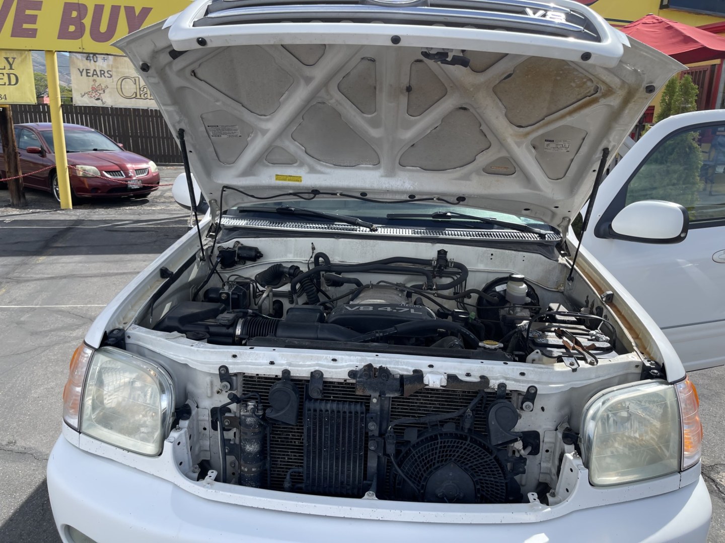 2004 Super White /Tan Toyota Sequoia Limited 4WD (5TDBT44A04S) with an 4.7L V8 DOHC 32V engine, 4-Speed Automatic Overdrive transmission, located at 801 South State Street, Salt Lake City, UT, 84111, (801) 328-0098, 40.751953, -111.888206 - Clean title! Nice 4x4 Sequoia in great condition for the year, make and miles. This Sequoia has been taken care of and maintained very well! Has passed inspections by our mechanic and approved for up to a 3 month up to 5 year warranty that covers every major part bumper to bumper. Features: Leather - Photo#8