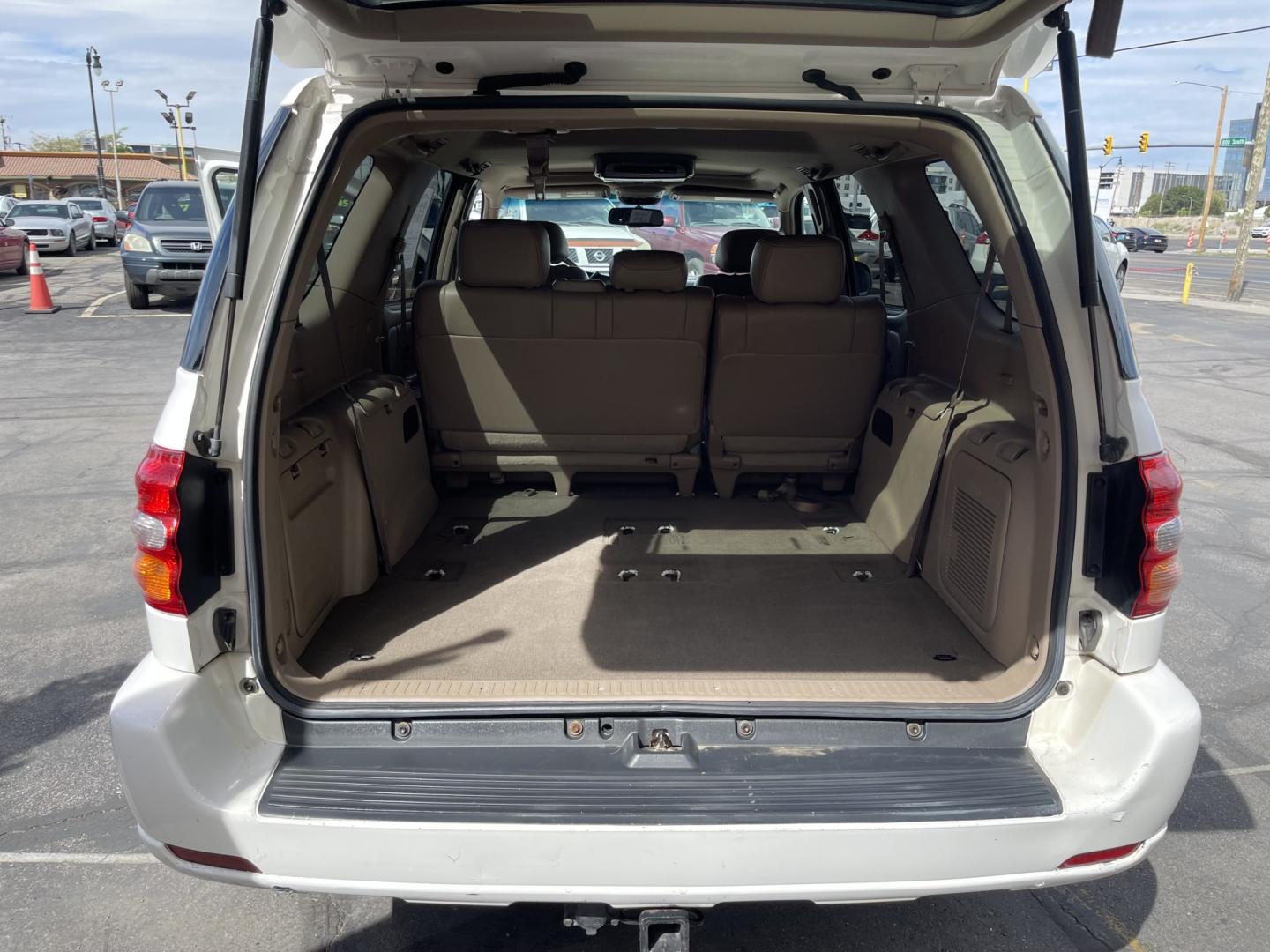 2004 Super White /Tan Toyota Sequoia Limited 4WD (5TDBT44A04S) with an 4.7L V8 DOHC 32V engine, 4-Speed Automatic Overdrive transmission, located at 801 South State Street, Salt Lake City, UT, 84111, (801) 328-0098, 40.751953, -111.888206 - Clean title! Nice 4x4 Sequoia in great condition for the year, make and miles. This Sequoia has been taken care of and maintained very well! Has passed inspections by our mechanic and approved for up to a 3 month up to 5 year warranty that covers every major part bumper to bumper. Features: Leather - Photo#12