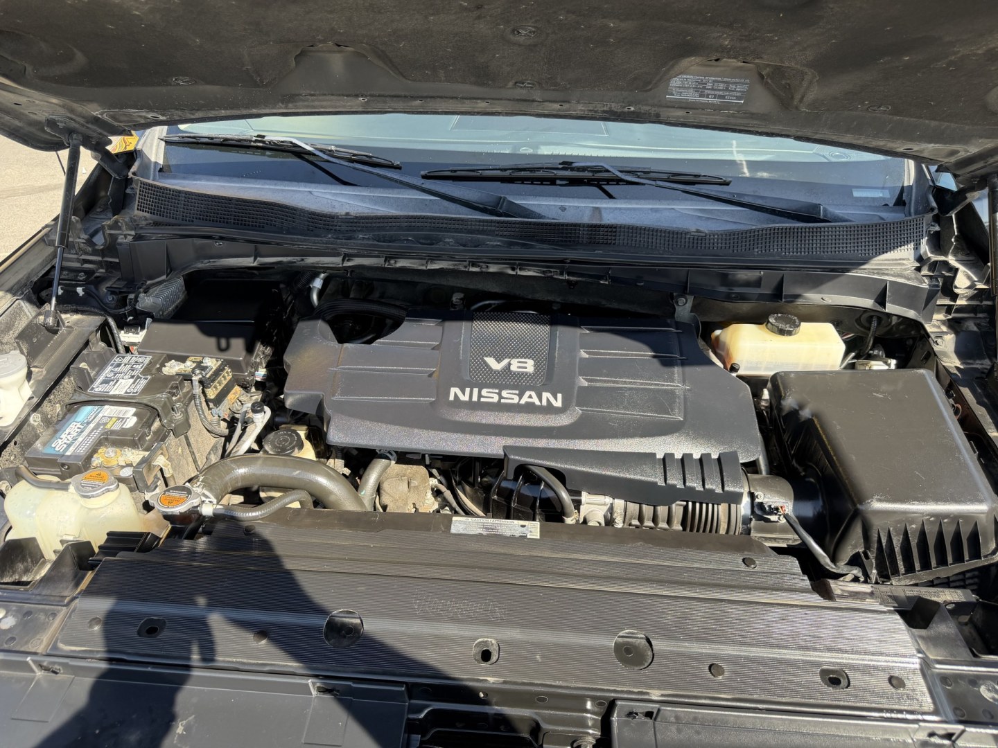 2017 Black /Black Nissan Titan S Crew Cab 4WD (1N6AA1EJ4HN) with an 5.6L V8 DOHC 32V engine, 6A transmission, located at 801 South State Street, Salt Lake City, UT, 84111, (801) 328-0098, 40.751953, -111.888206 - Clean title! Only 2 previous owners reported on the Carfax history report! This is a must see for anyone looking for a nice truck! Approved for up to a 5 year extended warranty! Come in today or call 801-328-0098 to schedule an appointment to take a look at it! Features: 4WD/AWD, ABS Brakes, Air C - Photo#33