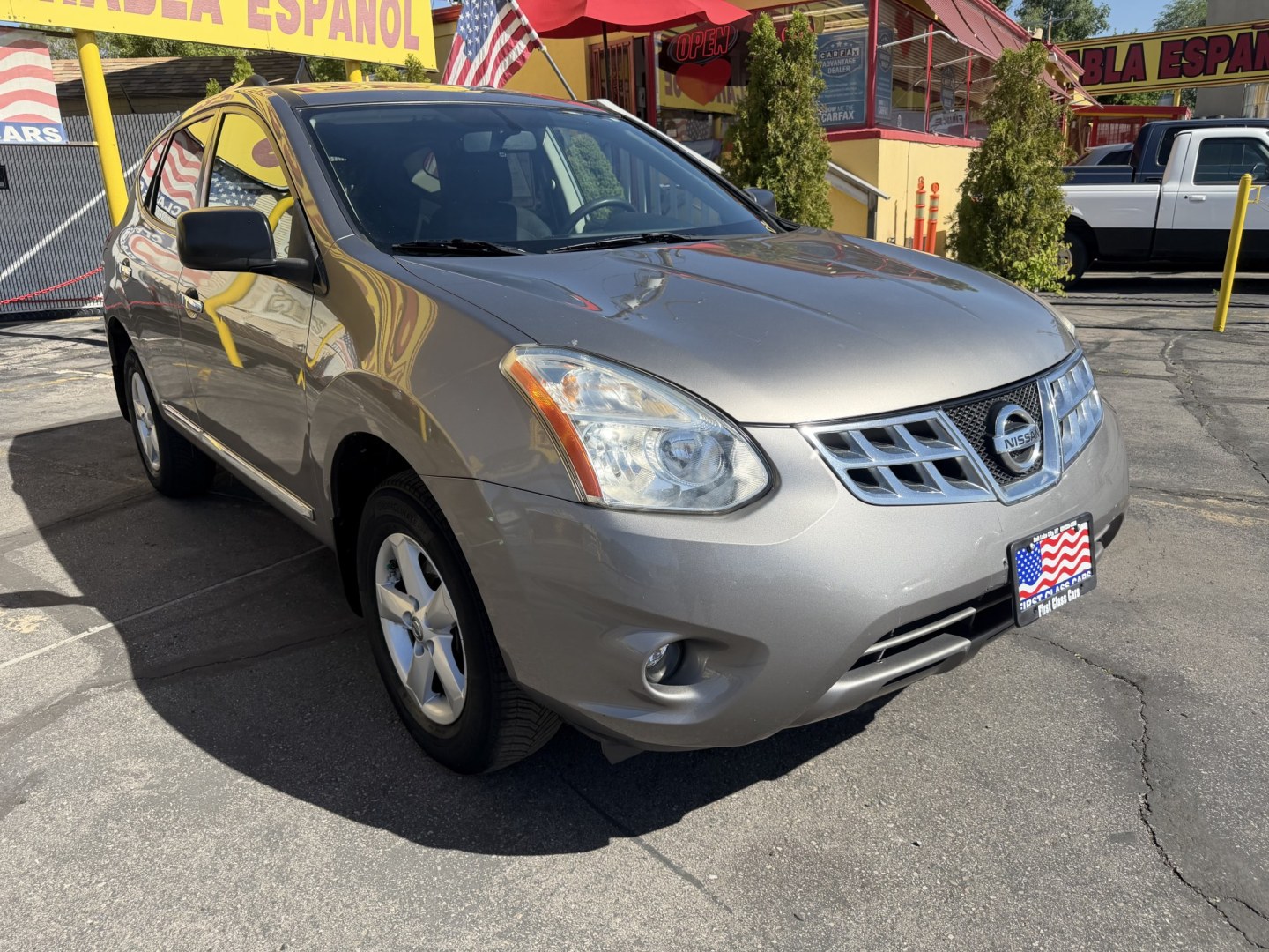 2012 Naples Gold Metallic /Black Nissan Rogue S AWD (JN8AS5MV8CW) with an 2.5L L4 DOHC 16V engine, Continuously Variable Transmission transmission, located at 801 South State Street, Salt Lake City, UT, 84111, (801) 328-0098, 40.751953, -111.888206 - Clean title! No accidents on Carfax! SUV has been maintained Carfax shows regular service and oil changes were done. Approved for up to a 5 year warranty that can be added. Passed all mechanical certifications and inspections and has been approved for an extended warranty. Features: 4WD/AWD, ABS B - Photo#2