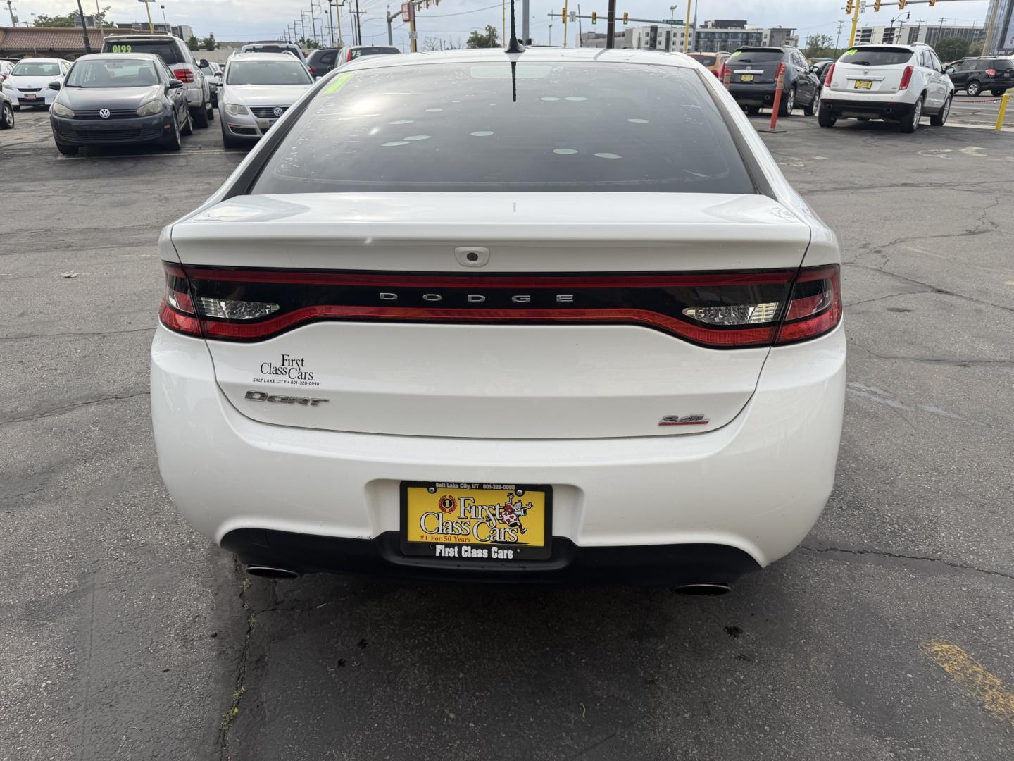 2014 Super White /Black Dodge Dart SXT (1C3CDFBB7ED) with an 2.4L L4 DOHC 16V engine, Automatic transmission, located at 801 South State Street, Salt Lake City, UT, 84111, (801) 328-0098, 40.751953, -111.888206 - Low Miles! Clean title! Affordable transportation with low mileage! Approved for up to a 5 year warranty that can be added at time of purchase. This one is a must see! Very nice! Great gas mileage! Features: ABS Brakes, Air Conditioning, Alloy Wheels, AM/FM Stereo, Automatic Transmission, Auxiliar - Photo#8