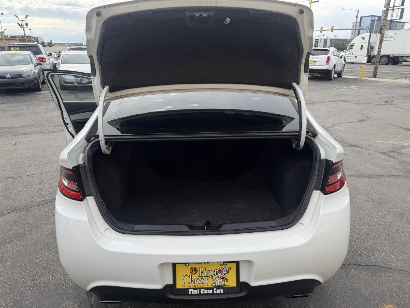 2014 Super White /Black Dodge Dart SXT (1C3CDFBB7ED) with an 2.4L L4 DOHC 16V engine, Automatic transmission, located at 801 South State Street, Salt Lake City, UT, 84111, (801) 328-0098, 40.751953, -111.888206 - Low Miles! Clean title! Affordable transportation with low mileage! Approved for up to a 5 year warranty that can be added at time of purchase. This one is a must see! Very nice! Great gas mileage! Features: ABS Brakes, Air Conditioning, Alloy Wheels, AM/FM Stereo, Automatic Transmission, Auxiliar - Photo#26