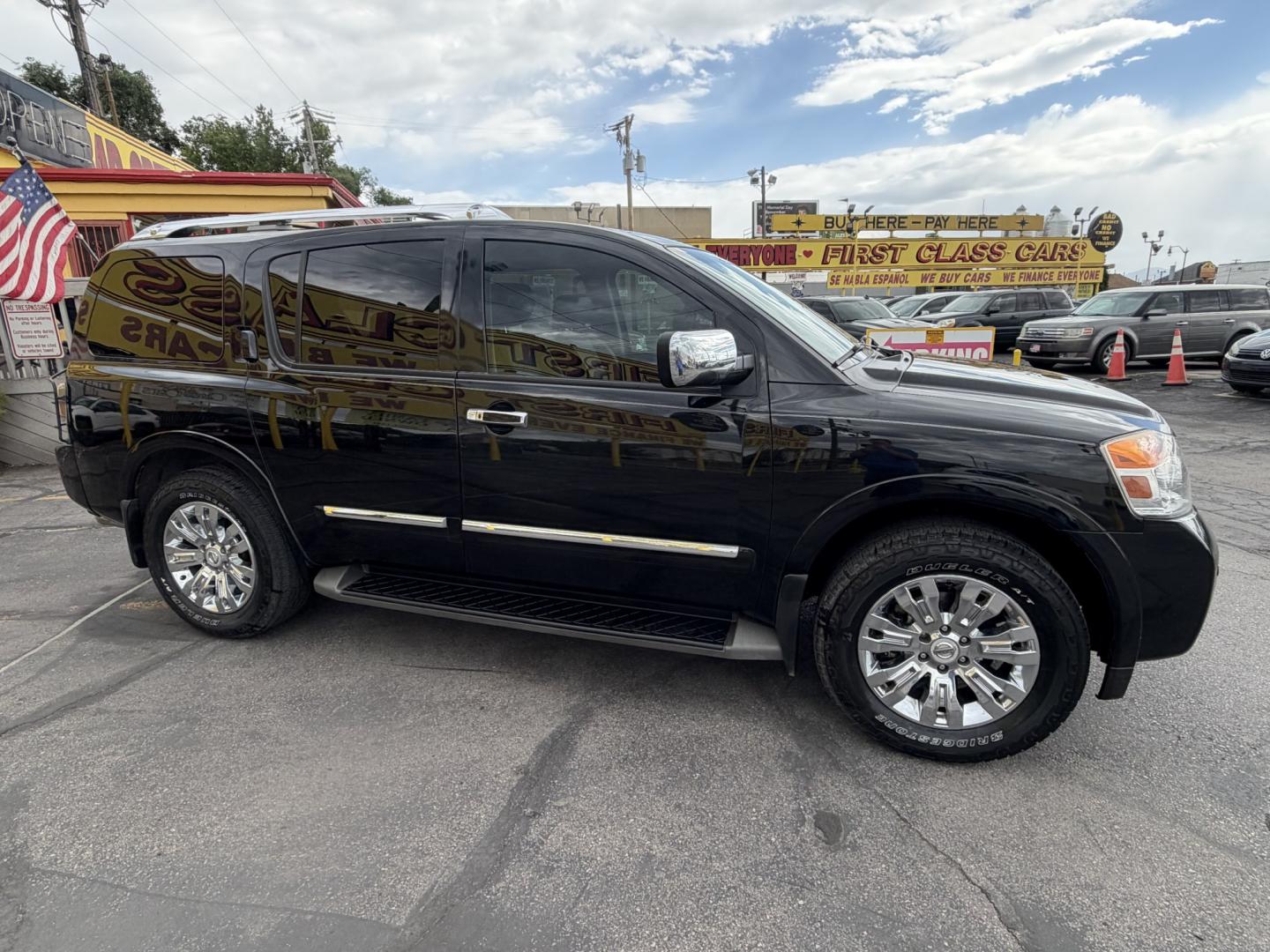 2015 Black /Black Nissan Armada SL 4WD (5N1BA0NC3FN) with an 5.6L V8 DOHC 32V FFV engine, 5-Speed Automatic transmission, located at 801 South State Street, Salt Lake City, UT, 84111, (801) 328-0098, 40.751953, -111.888206 - Immaculate inside and out! Super Clean! Clean Title no accidents! Must see for anyone looking for a clean Armada with 4x4. Approved for up to a 5 year warranty that can be added onto the vehicle at time of sale. Passed all emissions and has been inspected by a certified mechanic and approved for up - Photo#4