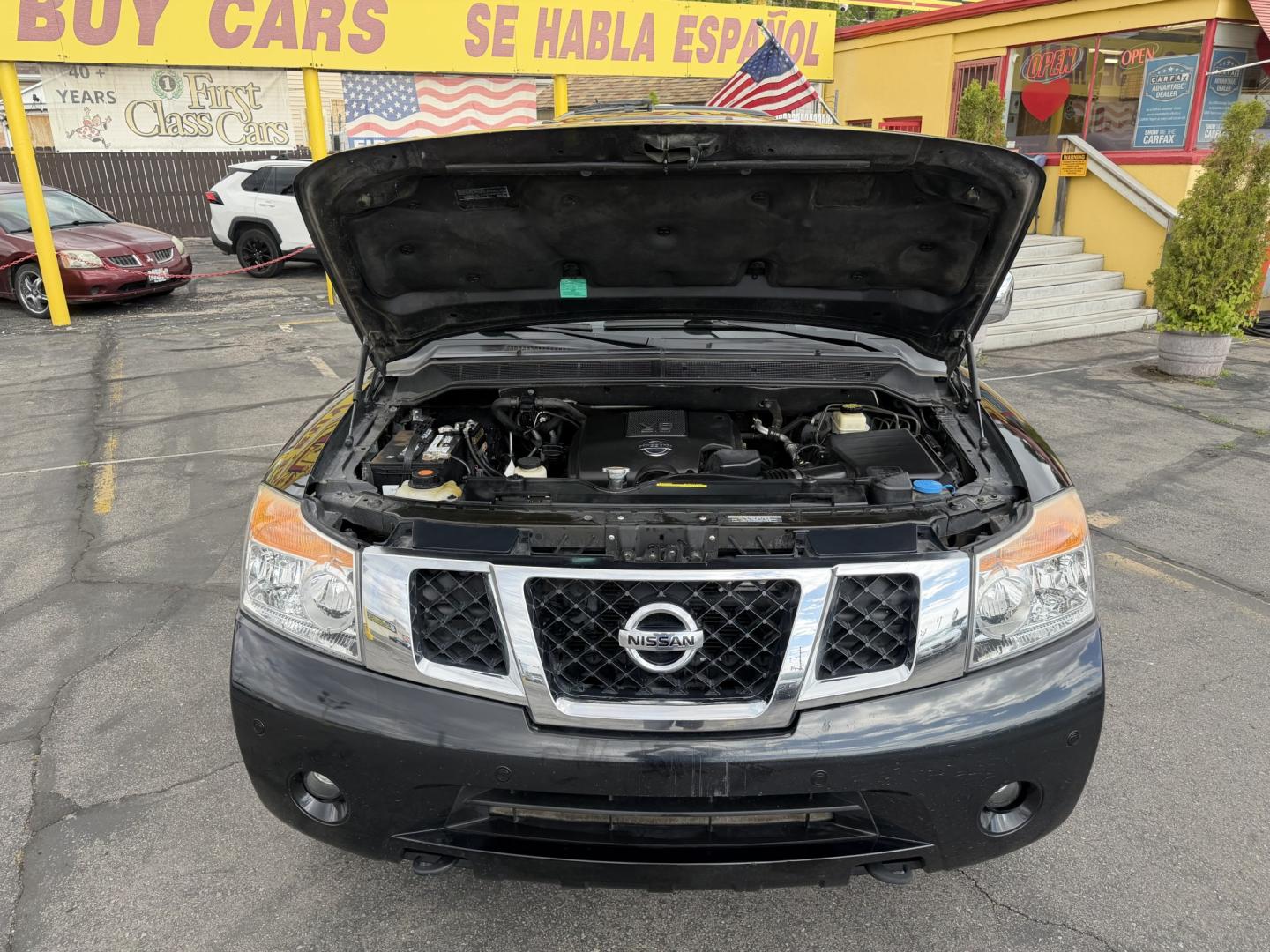 2015 Black /Black Nissan Armada SL 4WD (5N1BA0NC3FN) with an 5.6L V8 DOHC 32V FFV engine, 5-Speed Automatic transmission, located at 801 South State Street, Salt Lake City, UT, 84111, (801) 328-0098, 40.751953, -111.888206 - Immaculate inside and out! Super Clean! Clean Title no accidents! Must see for anyone looking for a clean Armada with 4x4. Approved for up to a 5 year warranty that can be added onto the vehicle at time of sale. Passed all emissions and has been inspected by a certified mechanic and approved for up - Photo#27