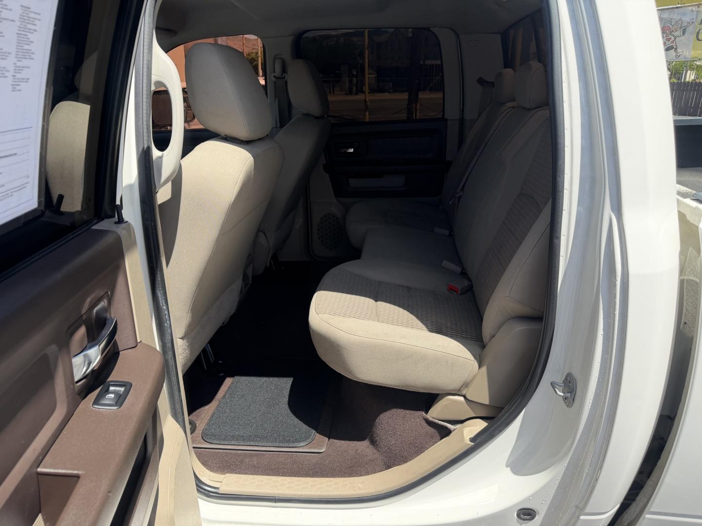 2009 Super White /Tan Dodge Ram 1500 SLT Crew Cab 4WD (1D3HV13P49S) with an 4.7L V8 SOHC 16V FFV engine, 5-Speed Automatic transmission, located at 801 South State Street, Salt Lake City, UT, 84111, (801) 328-0098, 40.751953, -111.888206 - Seats up to 6 People! Folding Armrest! Clean Title! Clean Carfax! Carfax shows regular service was performed and maintained. Nice affordable 4x4 truck great summer time truck for towing or winter truck for 4x4 as well! Passed all inspections already by a certified mechanic and has been approved for - Photo#16
