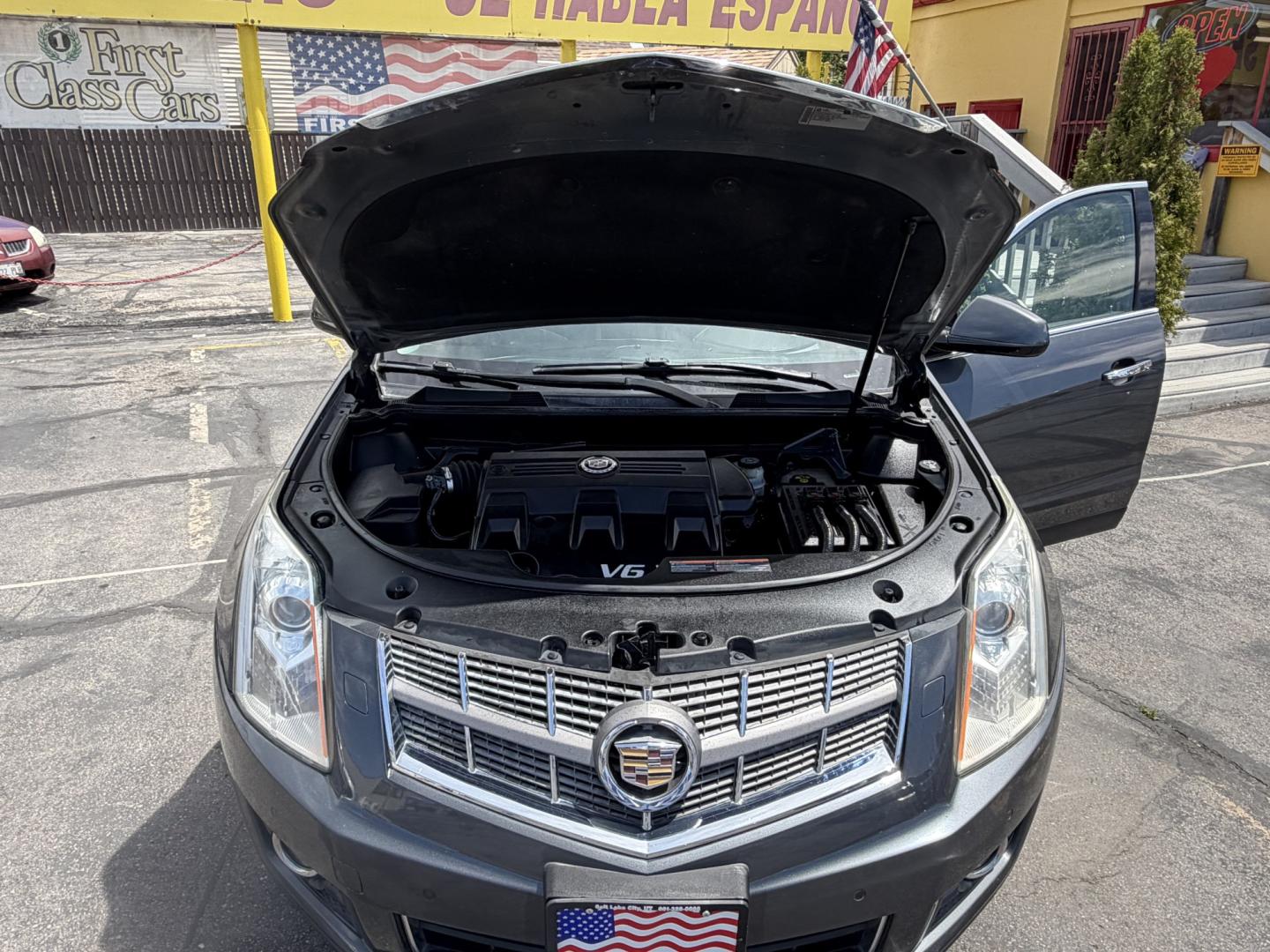 2012 Sterling Gray Metallic /Black Cadillac SRX Premium (3GYFNCE38CS) with an 3.6L V6 DOHC 24V FFV engine, 6-Speed Automatic transmission, located at 801 South State Street, Salt Lake City, UT, 84111, (801) 328-0098, 40.751953, -111.888206 - Clean Title! Clean Carfax! Carfax shows no accidents and regular service was performed and maintained. Beautiful 2012 Cadillac SRX Premium loaded with luxury options and comfort features! Great luxury SUV for commuting, road trips, or winter driving with plenty of space and premium styling. Passed a - Photo#30