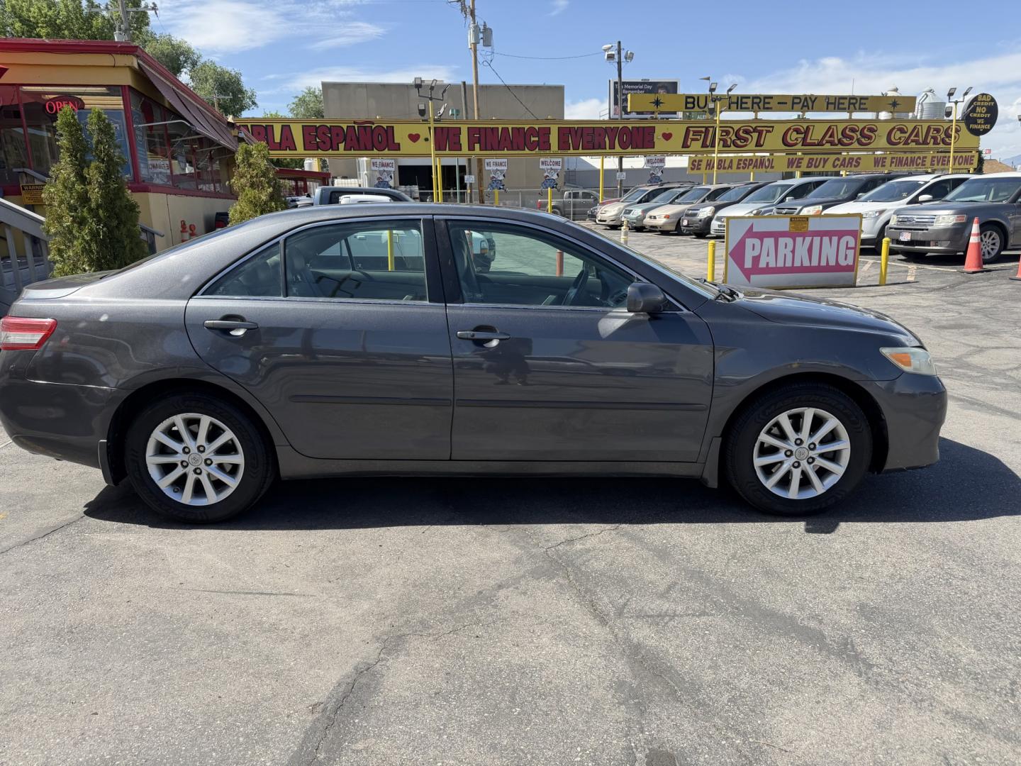 2011 Platinum Gray Metallic /Gray Toyota Camry LE V6 6-Spd AT (4T1BK3EK6BU) with an 3.5L V6 DOHC 24V engine, 6-Speed Automatic transmission, located at 801 South State Street, Salt Lake City, UT, 84111, (801) 328-0098, 40.751953, -111.888206 - Looking for a reliable, comfortable, and fuel-efficient sedan? This 2011 Toyota Camry is an excellent choice! Known for its legendary Toyota dependability, smooth ride, and low cost of ownership, the Camry remains one of the most sought-after sedans on the road today. This Camry comes loaded with p - Photo#4