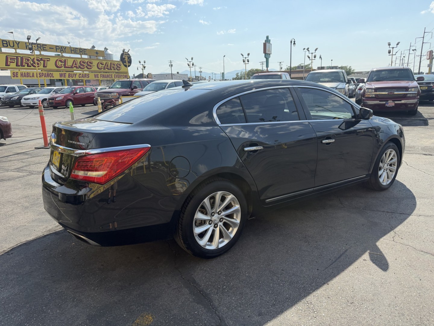 2014 Black /Brown Buick LaCrosse Leather Package (1G4GB5G37EF) with an 3.6L V6 DOHC 24V FFV engine, 6-Speed Automatic transmission, located at 801 South State Street, Salt Lake City, UT, 84111, (801) 328-0098, 40.751953, -111.888206 - Wow immaculate condition inside and out! This is a must see! Low miles only 96,652 that is very low for the year! Come in today and see for yourself how nice this Buick Lacrosse is! Approved for up to a 5 year warranty and passed all inspections! Clean title! Features: Leather-appointed seating,- Photo#4