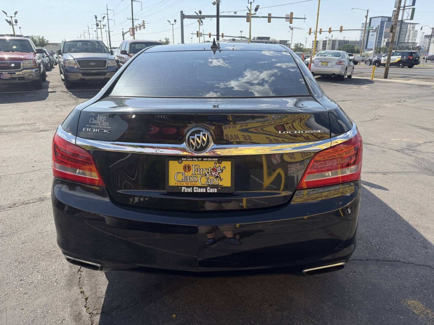 2014 Black /Brown Buick LaCrosse Leather Package (1G4GB5G37EF) with an 3.6L V6 DOHC 24V FFV engine, 6-Speed Automatic transmission, located at 801 South State Street, Salt Lake City, UT, 84111, (801) 328-0098, 40.751953, -111.888206 - Wow immaculate condition inside and out! This is a must see! Low miles only 96,652 that is very low for the year! Come in today and see for yourself how nice this Buick Lacrosse is! Approved for up to a 5 year warranty and passed all inspections! Clean title! Features: Leather-appointed seating,- Photo#5