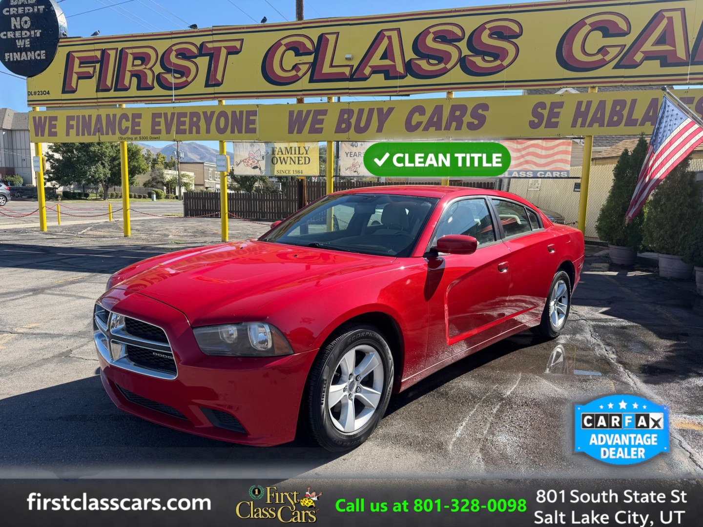 2012 Flame Red /Tan Dodge Charger SE (2C3CDXBG5CH) with an 3.6L V6 DOHC 24V engine, 5-Speed Automatic transmission, located at 801 South State Street, Salt Lake City, UT, 84111, (801) 328-0098, 40.751953, -111.888206 - Clean title! Carfax shows this vehicle has been meticulously cared for and maintained Carfax shows regular service was done and oil changes. This vehicle has passed all mechanical inspections and approved for up to a 5 year warranty that can be added at time of purchase! Features: Automatic, Alloy- Photo#0