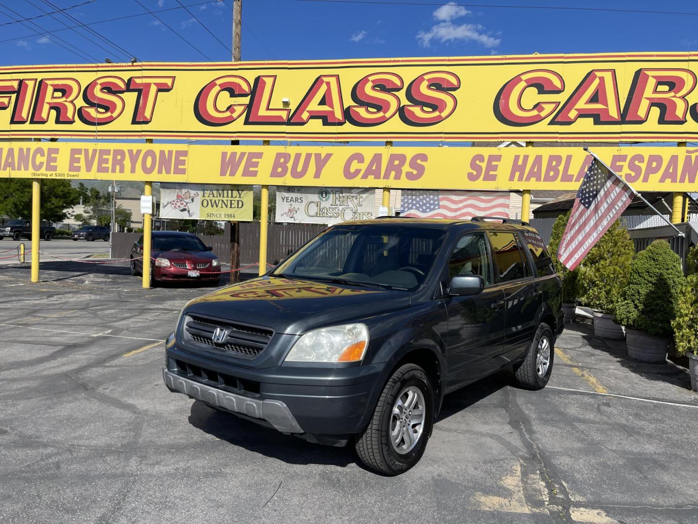 2003 Sagebrush Pearl /Gray Cloth Honda Pilot EX (2HKYF184X3H) with an 3.5L V6 engine, Automatic transmission, located at 801 South State Street, Salt Lake City, UT, 84111, (801) 328-0098, 40.751953, -111.888206 - 3rd row seating! 4x4! Clean title!!! Vehicle Features: EX Model, 3rd Rear Seat, 4WD-AWD, ABS Brakes, Air Conditioning, Alloy Wheels, AM-FM Stereo, Automatic Transmission, Cassette Player, CD Audio, Cloth Seats, Cruise Control, Fold-Away Third Row, Power Locks, Power Mirrors, Power Seat(s), Power W - Photo#1