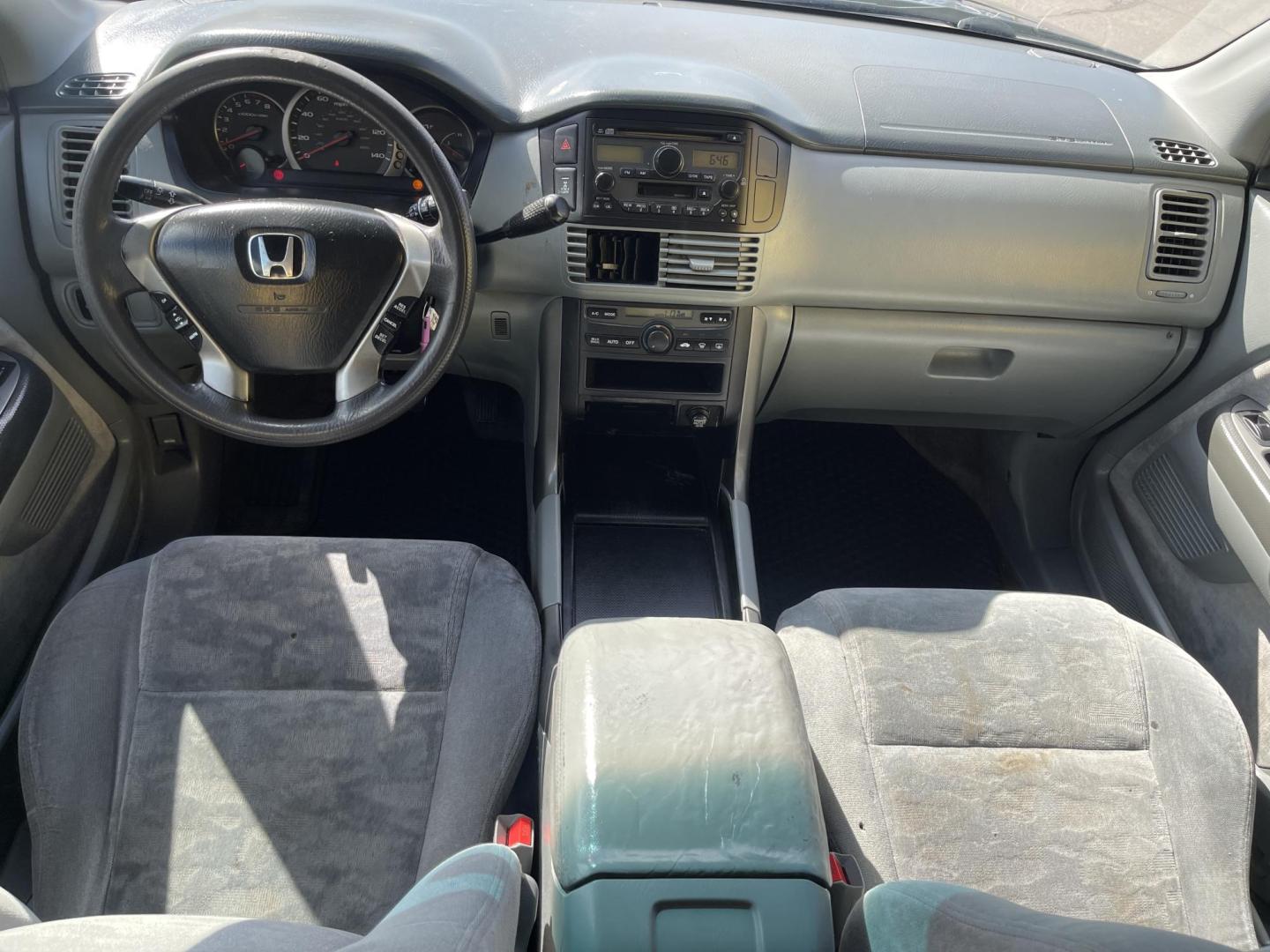 2003 Sagebrush Pearl /Gray Cloth Honda Pilot EX (2HKYF184X3H) with an 3.5L V6 engine, Automatic transmission, located at 801 South State Street, Salt Lake City, UT, 84111, (801) 328-0098, 40.751953, -111.888206 - 3rd row seating! 4x4! Clean title!!! Vehicle Features: EX Model, 3rd Rear Seat, 4WD-AWD, ABS Brakes, Air Conditioning, Alloy Wheels, AM-FM Stereo, Automatic Transmission, Cassette Player, CD Audio, Cloth Seats, Cruise Control, Fold-Away Third Row, Power Locks, Power Mirrors, Power Seat(s), Power W - Photo#12