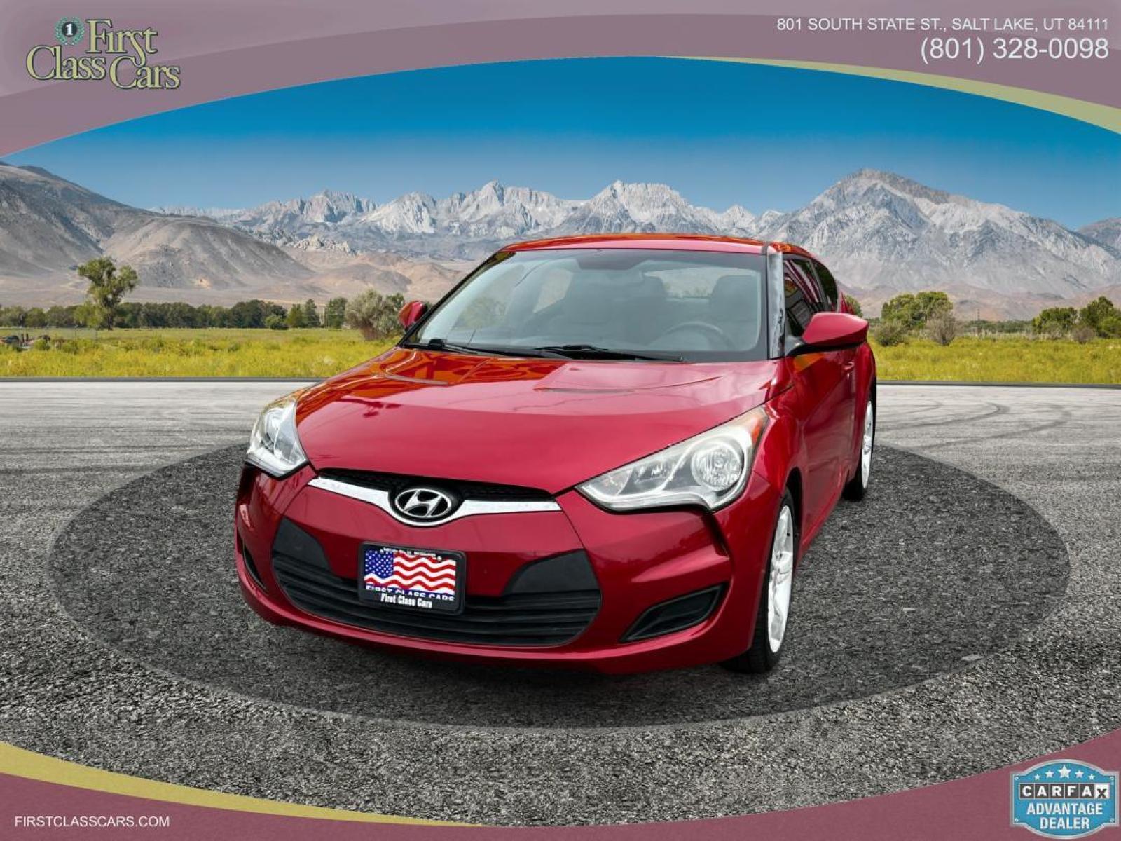 2013 Boston Red Pearl /Gray Cloth Hyundai Veloster (KMHTC6AD4DU) with an 1.6L I4 engine, Manual transmission, located at 801 South State Street, Salt Lake City, UT, 84111, (801) 328-0098, 40.751953, -111.888206 - Life is crazy. Now is the time to buy! All of our prices are just dollars above our cost. These prices will change as soon as life isn't so crazy. So please call or come in. We are here to save you a lot of money! Our service department is OPEN DAILY to help with any of your service needs. P - Photo #2